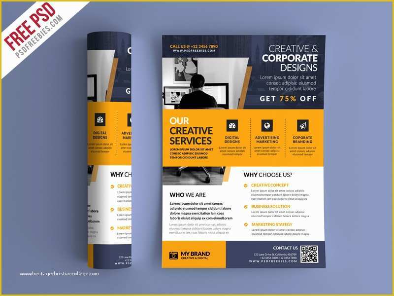 Free Psd Business Flyer Templates Of Free Psd Business Promotional Flyer Psd Template