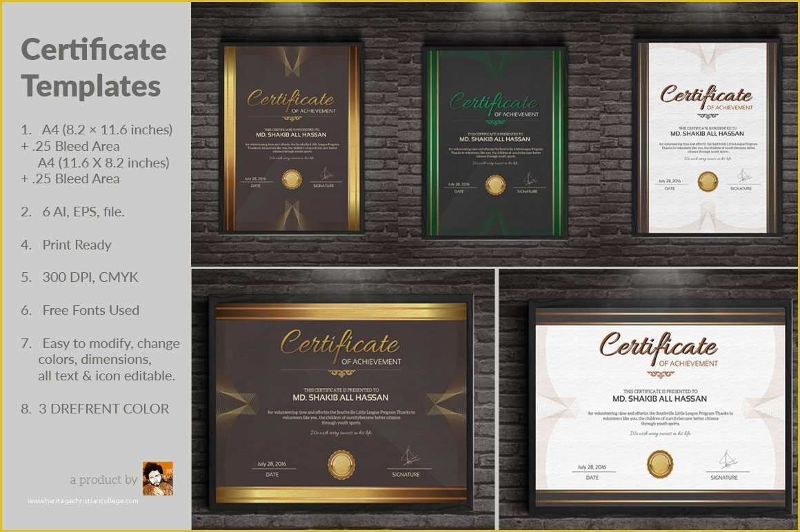 Free Psd Certificate Templates Download Of Certificate Templates Stationery Templates Creative Market