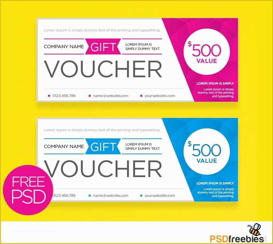 Free Psd Certificate Templates Download Of Clean and Modern Gift Voucher Template Psd Psdfreebies