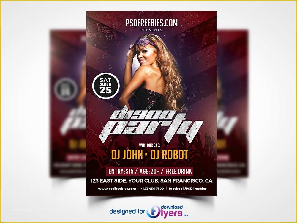 Free Psd Flyer Templates Of Disco Party Poster Flyer Template Free Psd