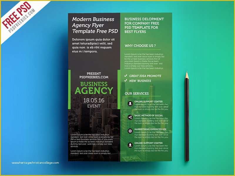 Free Psd Flyer Templates Of Freebie Modern Business Agency Flyer Template Free Psd
