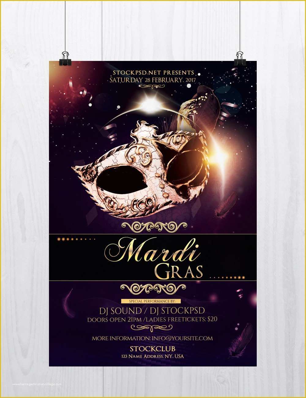 Free Psd Flyer Templates Of Mardi Gras Carnival Free Psd Flyer Template Free Psd