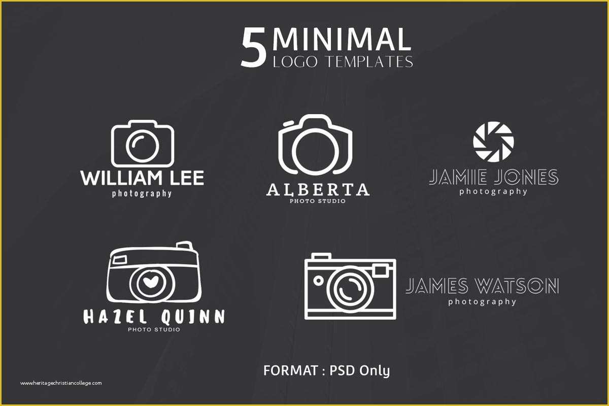 Free Psd Logo Templates for Photographers Of 5 Free Minimal Graphy Logos Creativetacos