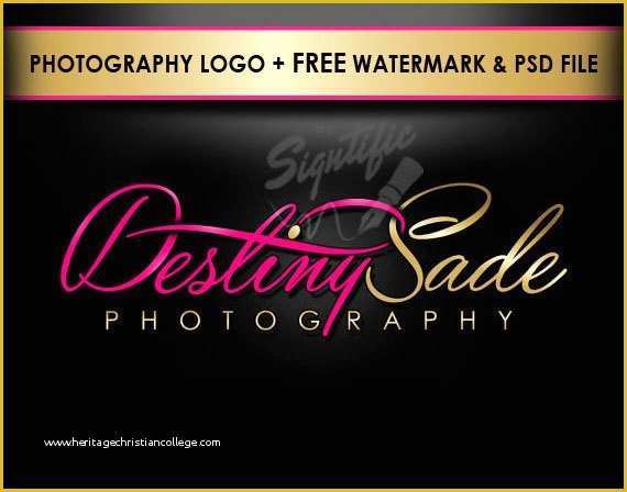 Free Psd Logo Templates for Photographers Of Custom Photography Logo Free Watermark and Psd source File
