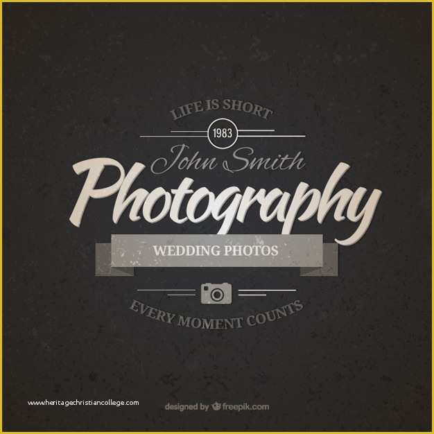 Free Psd Logo Templates for Photographers Of Vintage Photography Badge Vector