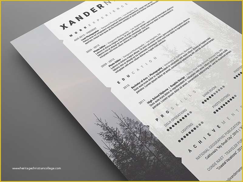 Free Psd Templates for Photographers Of Free Modern Swiss Style Resume Cv Psd Template