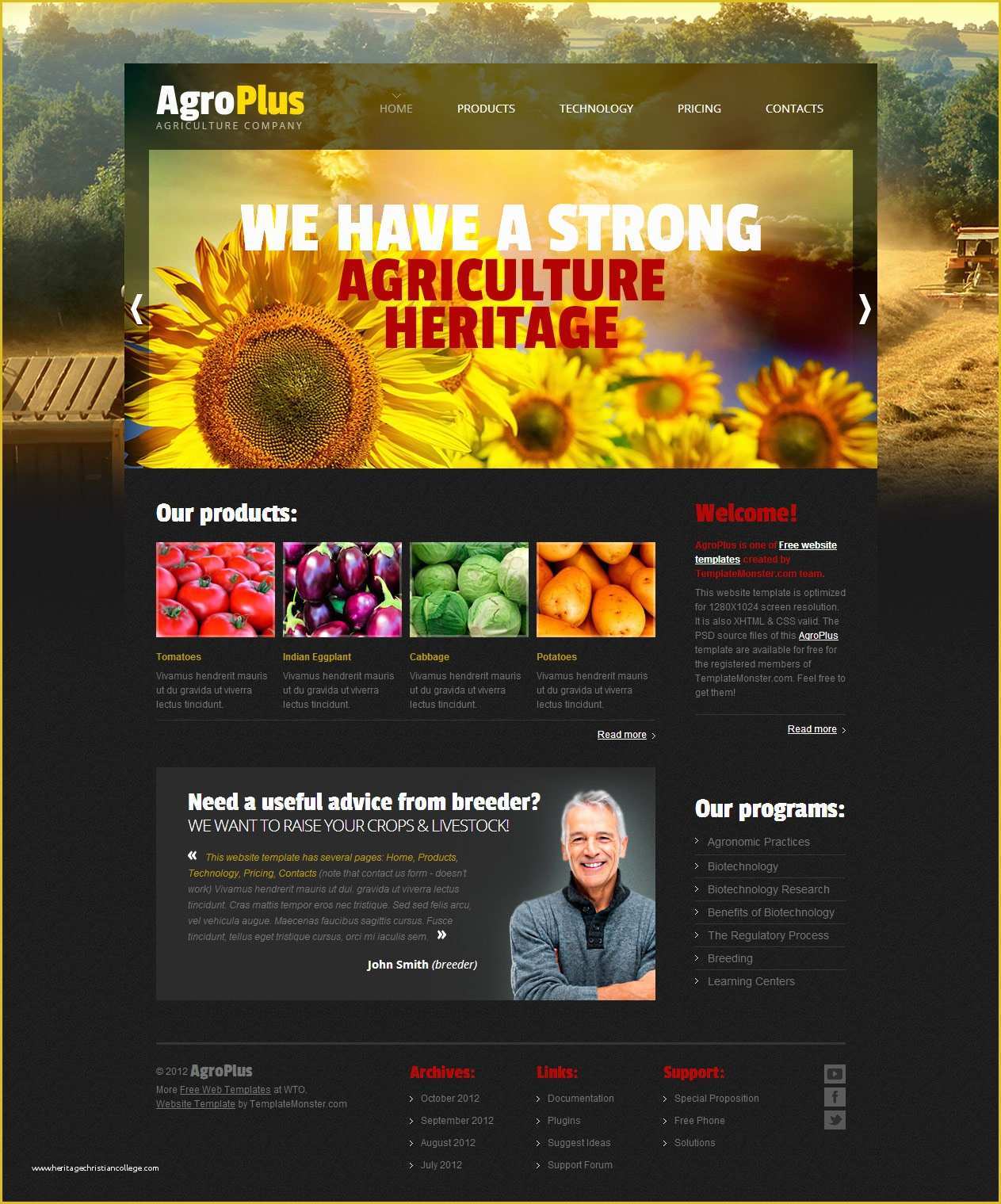 Free Psd Templates Of Agro Plus Free Psd Template Download Psd