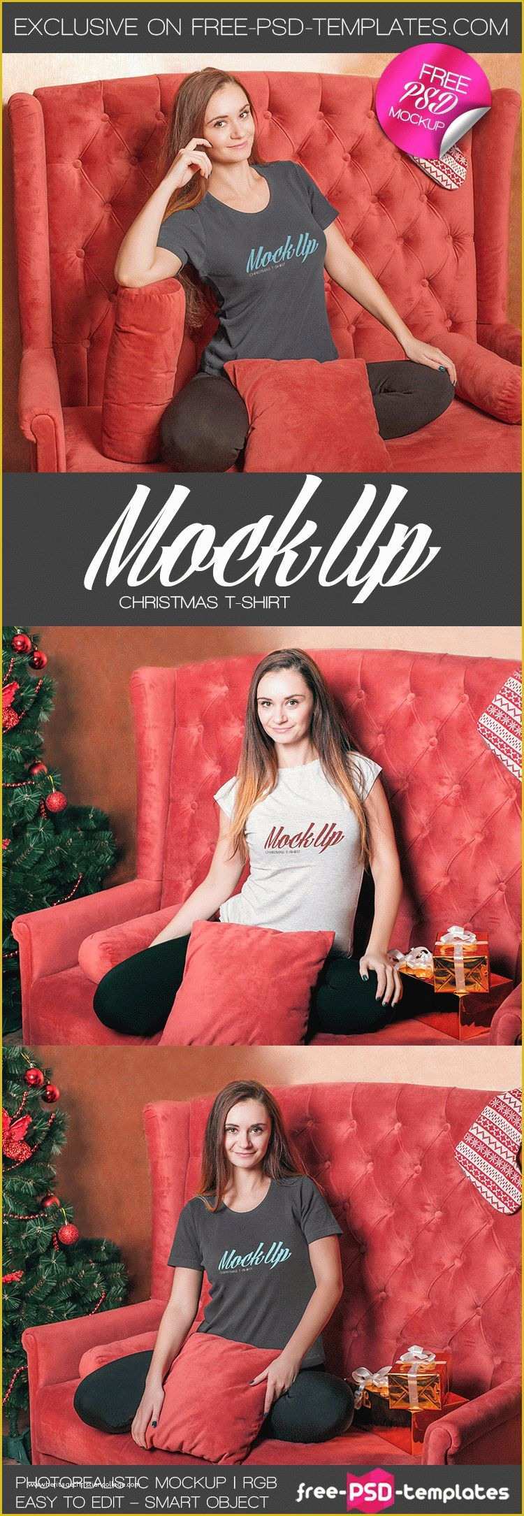 Free Psd Templates Of Free Christmas T Shirt Mock Up In Psd