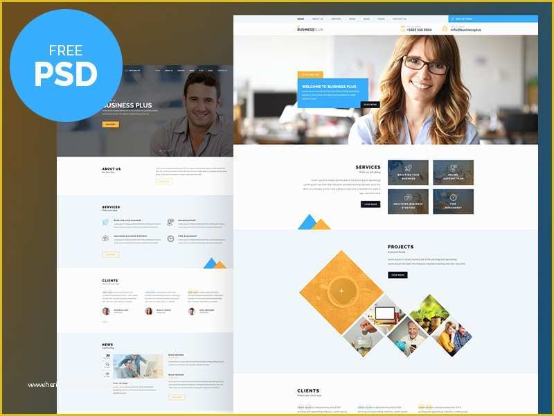 Free Psd Website Templates Of Business Plus Free Psd Website Template