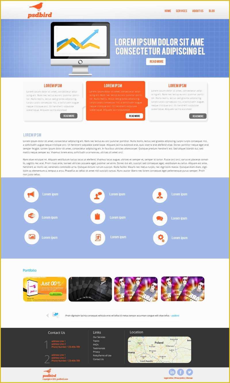 Free Psd Website Templates Of Free Business Web Template Psd Psd Bird Web & Graphic