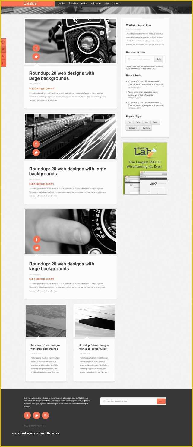 Free Psd Website Templates Of Free Psd Blog Template Web Design