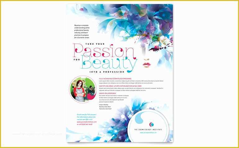 Free Publisher Flyer Templates Of Cosmetology Flyer Template Word &amp; Publisher