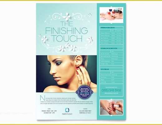 Free Publisher Flyer Templates Of Nail Technician Flyer Template Word &amp; Publisher
