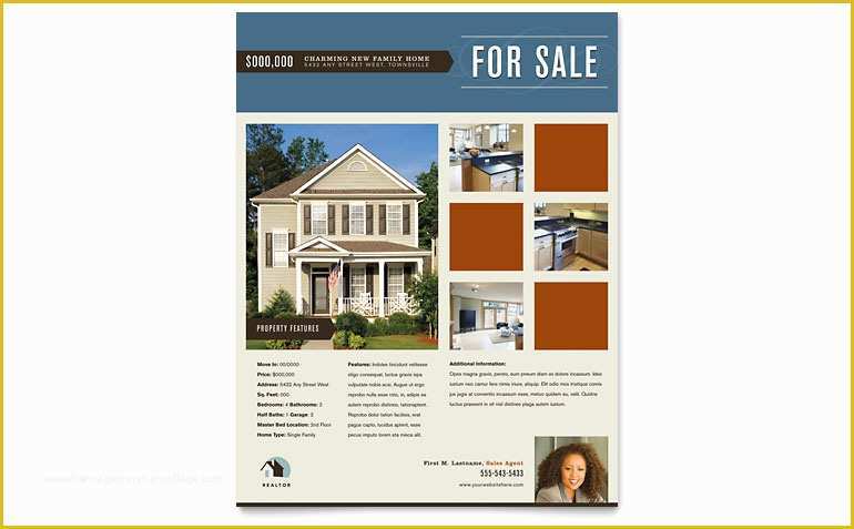 Free Publisher Flyer Templates Of Residential Realtor Flyer Template Word &amp; Publisher