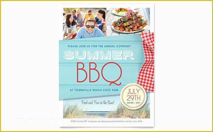 Free Publisher Flyer Templates Of Summer Bbq Flyer Template Word &amp; Publisher