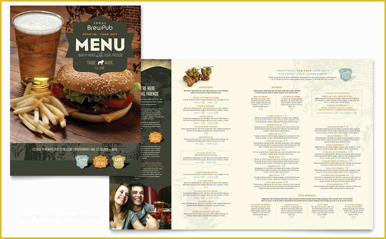 Free Publisher Menu Templates Of Brewery & Brew Pub Menu Template Word & Publisher