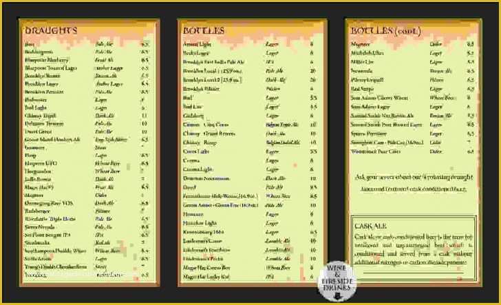 Free Publisher Menu Templates Of Menu Wine Menu Template