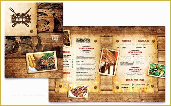 Free Publisher Menu Templates Of Steakhouse Bbq Restaurant Menu Template Design