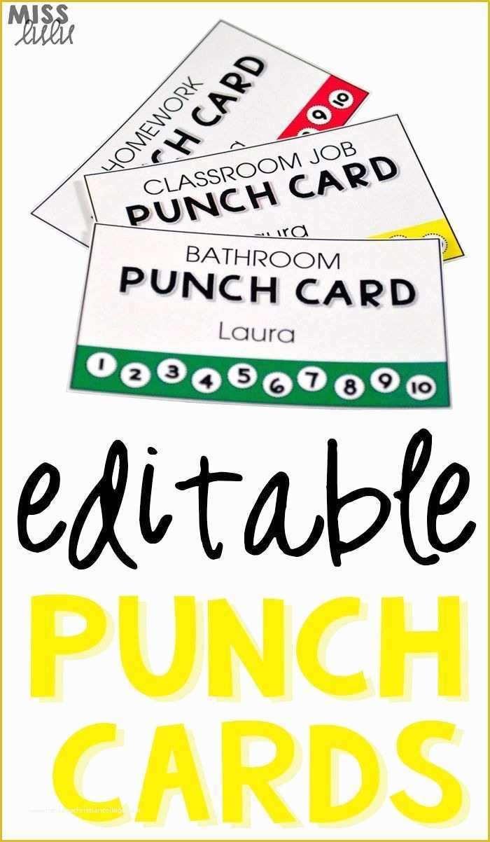 Free Punch Card Template Of 25 Best Ideas About Behavior Punch Cards On Pinterest