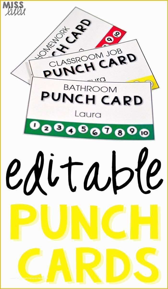 Free Punch Card Template Of 25 Best Ideas About Behavior Punch Cards On