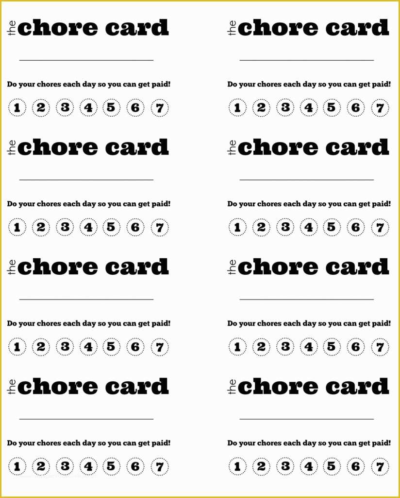 Free Punch Card Template Of 8 Best Of Diy Printable Punch Cards Potty