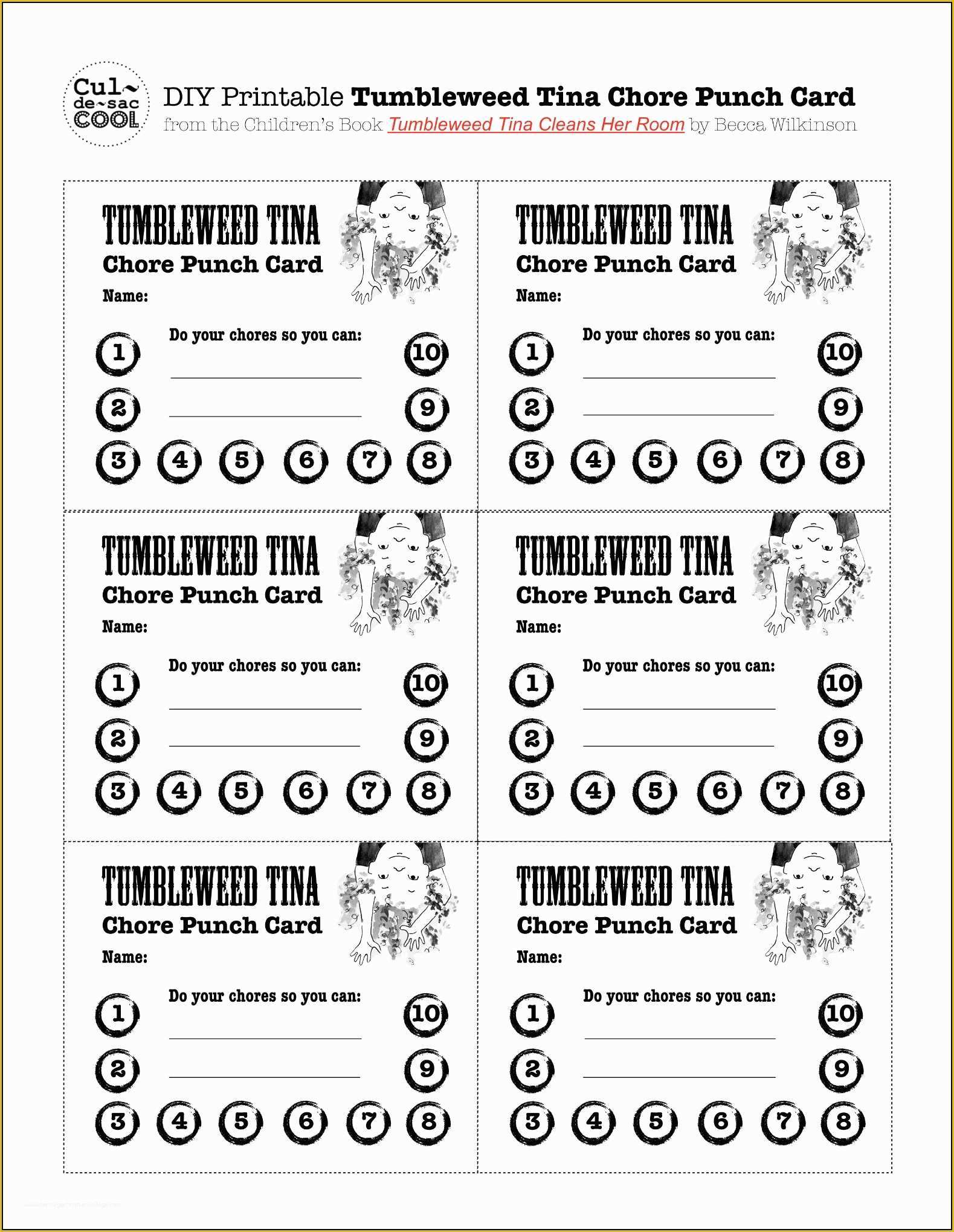 Free Punch Card Template Of 8 Best Of Diy Printable Punch Cards Potty