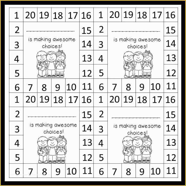 Free Punch Card Template Of Behavior Punch Cards 2nd Grade