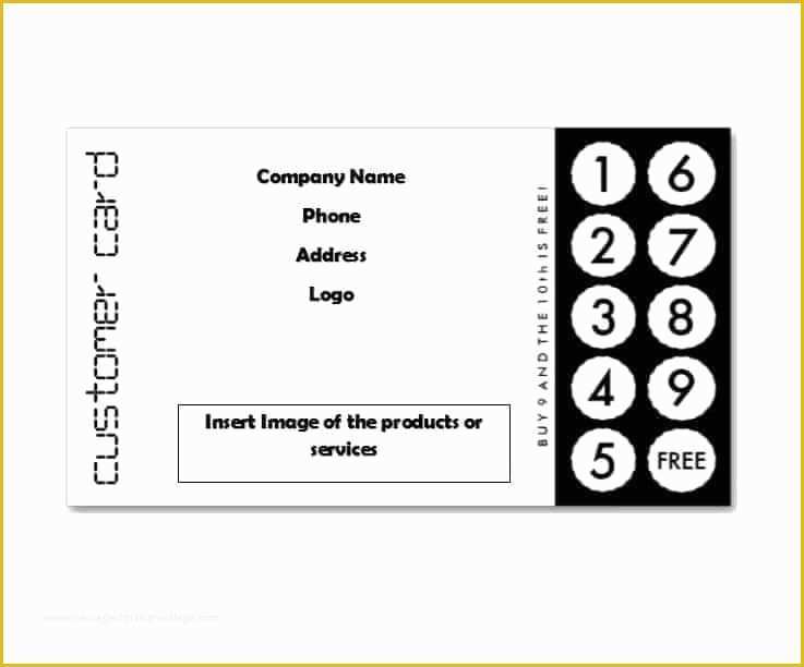 49 Free Punch Card Template