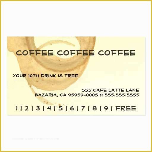 Free Punch Card Template Of Coffee Coffee Coffee Punch Card Business Card Templates