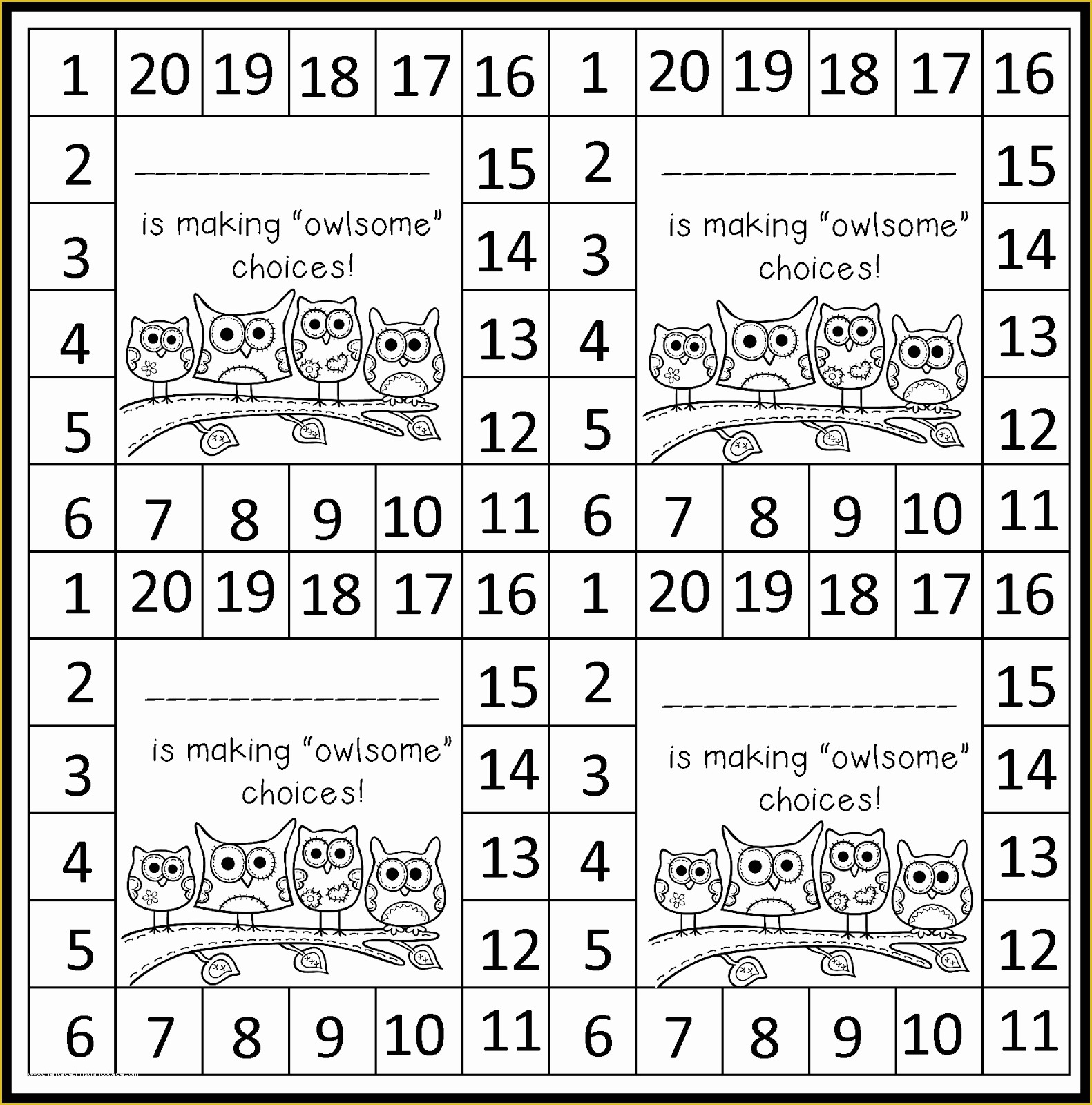 Free Punch Card Template Of Monday Made It Behavior Punch Cards Mrs B S Beehive