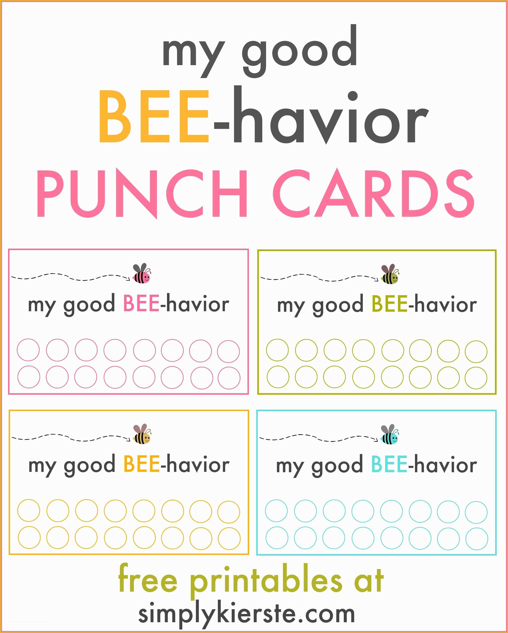 Free Punch Card Template Of Punch Card Template