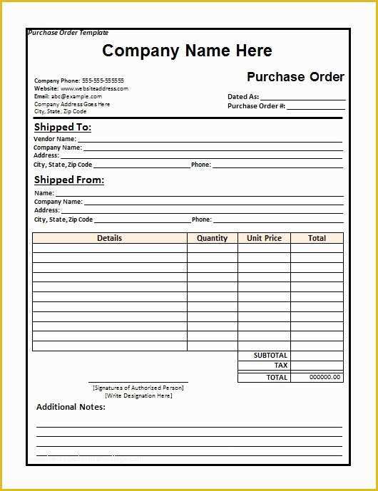 Free Purchase order form Template Word Of 39 Free Purchase order Templates In Word & Excel Free