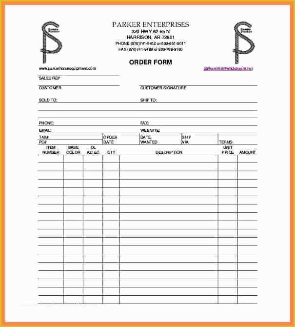 Free Purchase order form Template Word Of 5 Blank order Slip