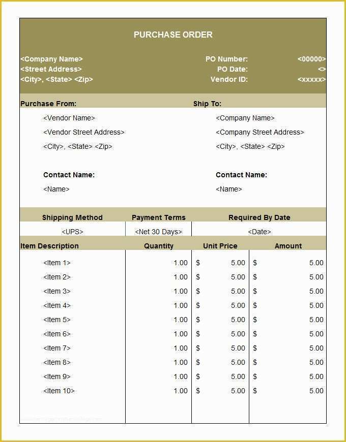 Free Purchase order form Template Word Of 53 Purchase order Examples Pdf Doc