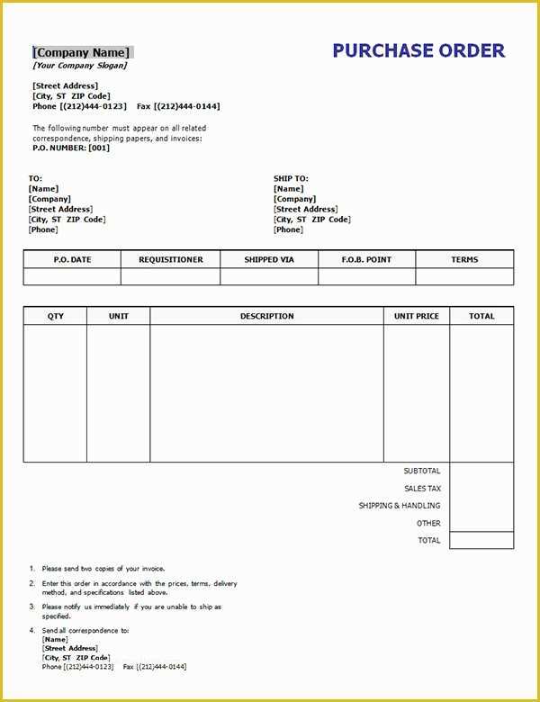 Free Purchase order form Template Word Of Purchase order Template 18 Download Free Documents In