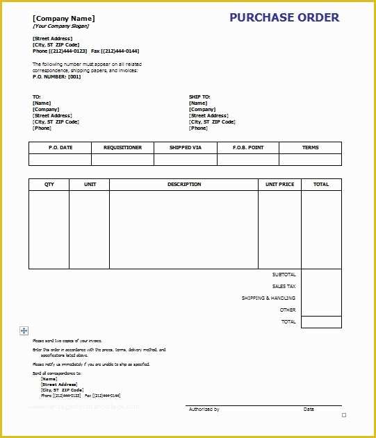 Free Purchase order Template Of 37 Free Purchase order Templates In Word & Excel