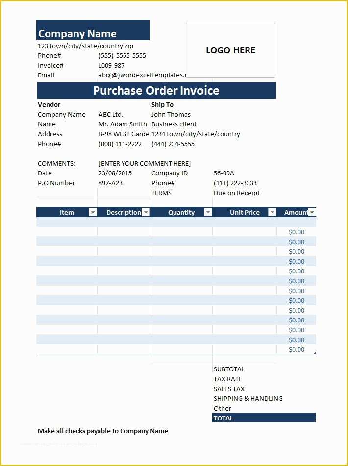 Free Purchase order Template Of 39 Free Purchase order Templates In Word & Excel Free