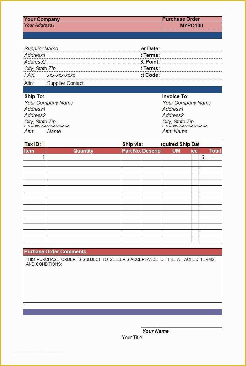 Free Purchase order Template Of 39 Free Purchase order Templates In Word & Excel Free