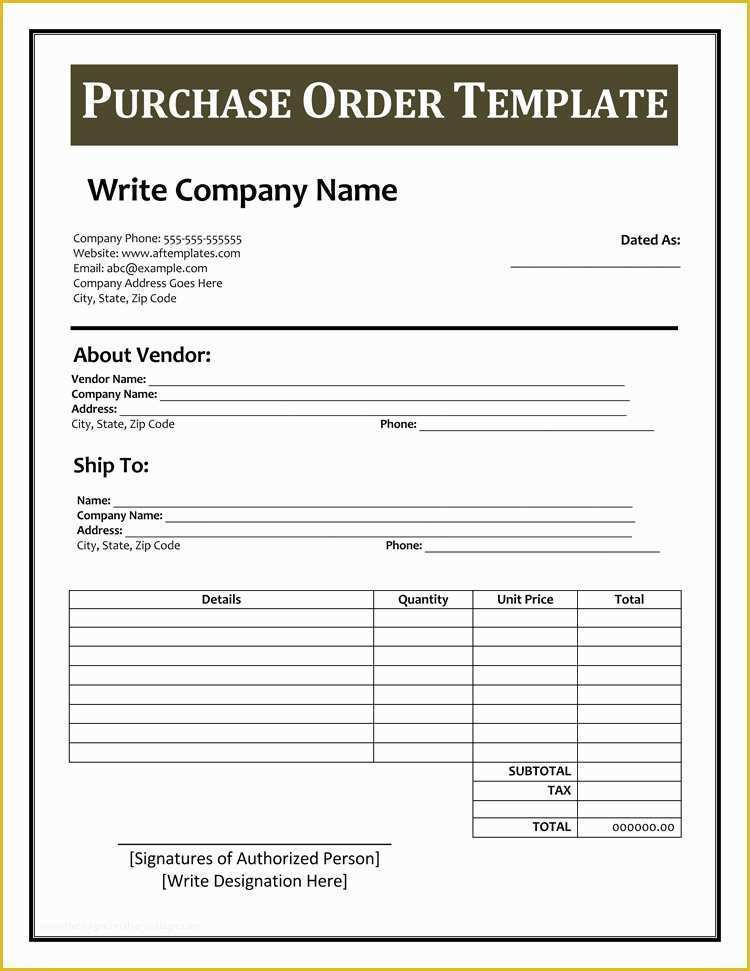 Free Purchase order Template Of 40 Free Purchase order Templates forms