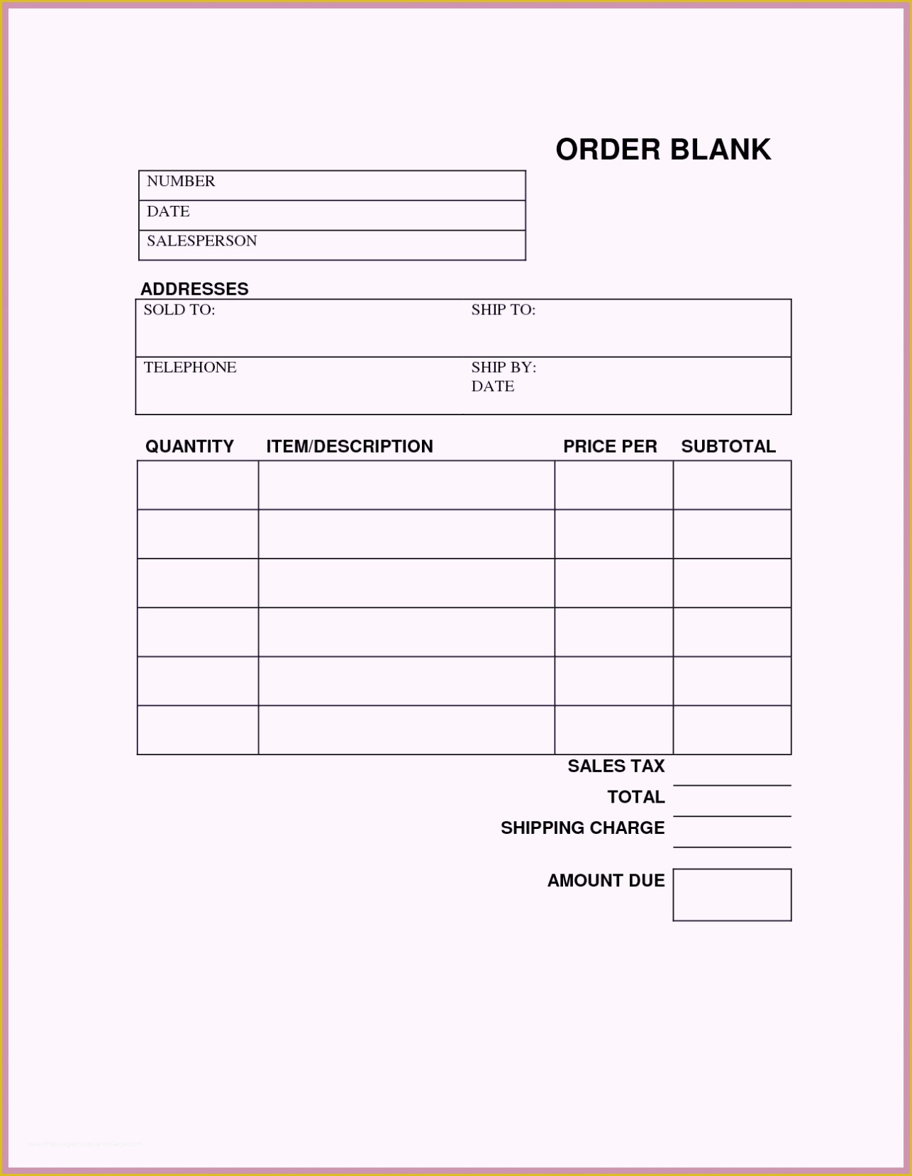 Free Purchase order Template Of Free Purchase order form Template Excel Word Sample