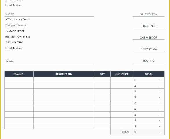 Free Purchase order Template Of Free Purchase order Templates