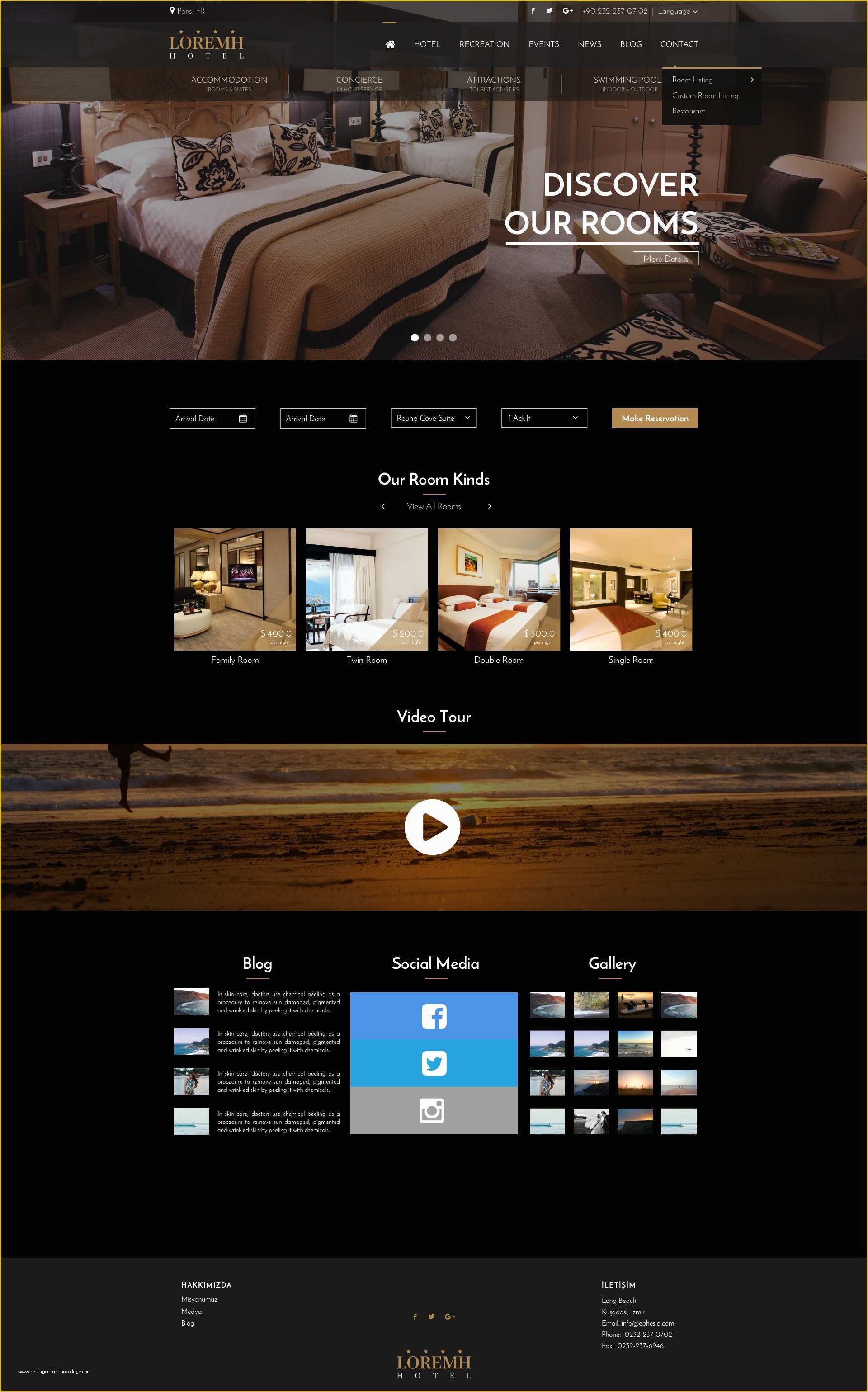 Free Python Web Templates Of Black & Gold Hotel Website Template Sketch Design by