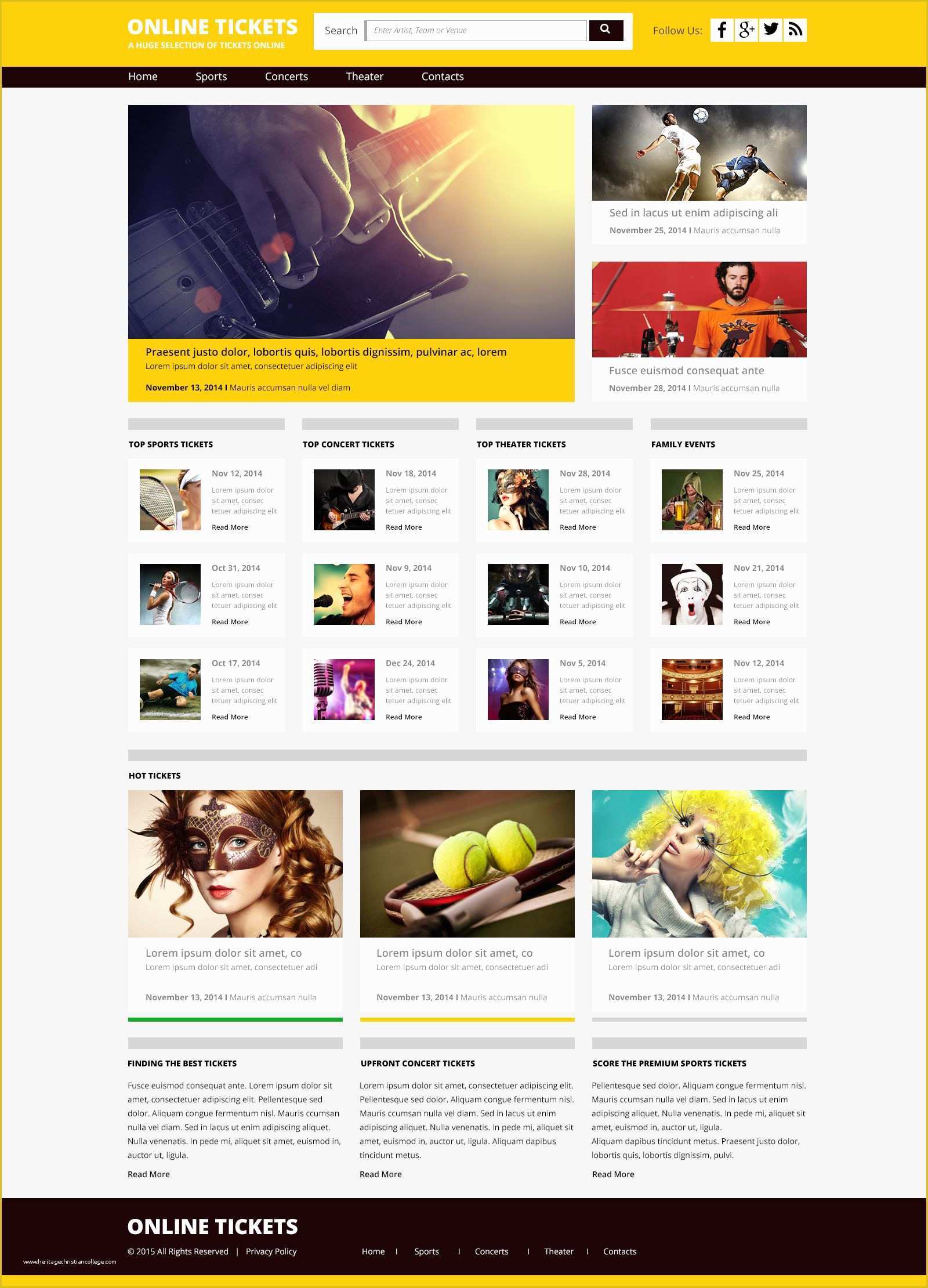 Free Python Web Templates Of Tickets Website Template