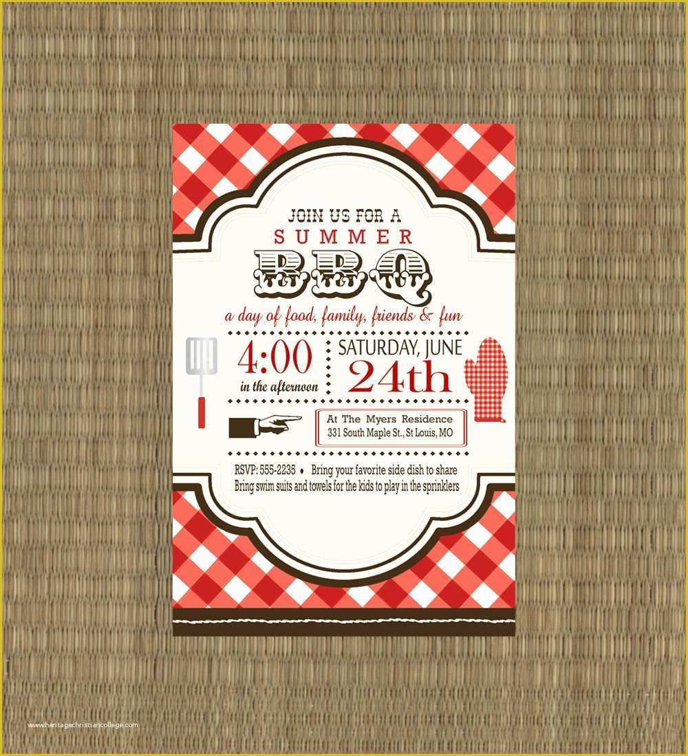 Free Qsehra Plan Document Template Of Free Printable Bbq Invitation Templates Best 6 Best