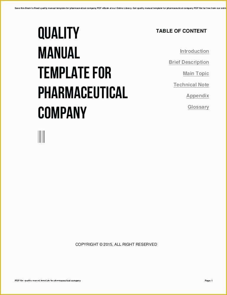 Free Quality Manual Template Download Of Copyright Notices Doc Free Premium Templates Ebook Page