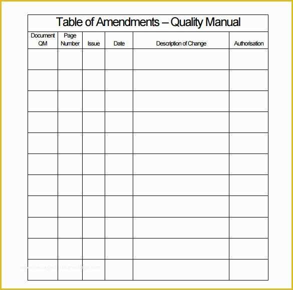 Free Quality Manual Template Download Of Quality Manual Template 8 Download Free Documents In