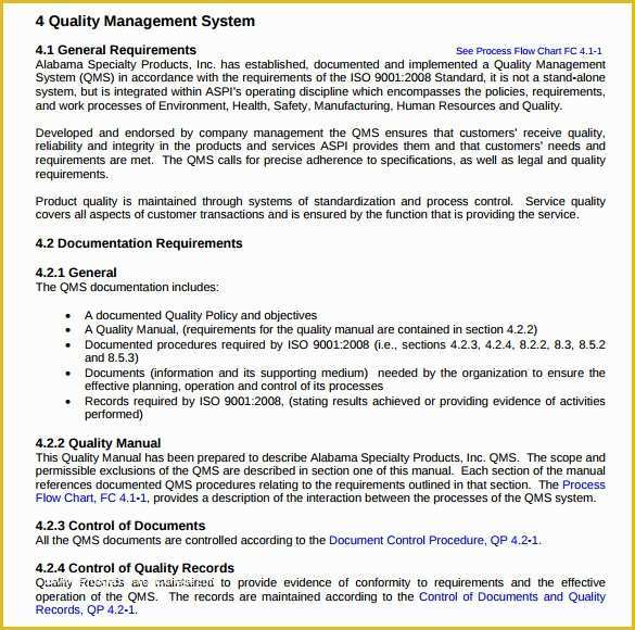 Free Quality Manual Template Download Of Quality Manual Templates