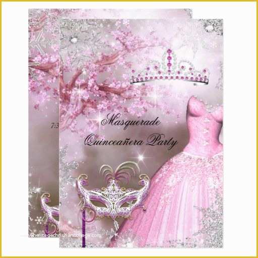 Free Quinceanera Save the Date Templates Of 159 Best Masquerade Quinceanera Invitations Images On