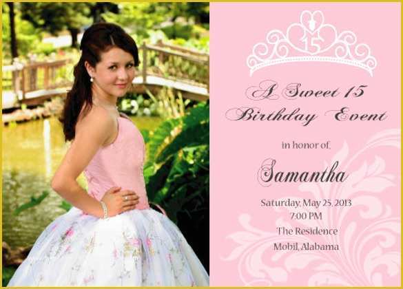 Free Quinceanera Save the Date Templates Of 28 Quinceanera Invitations Templates Psd Vector Eps