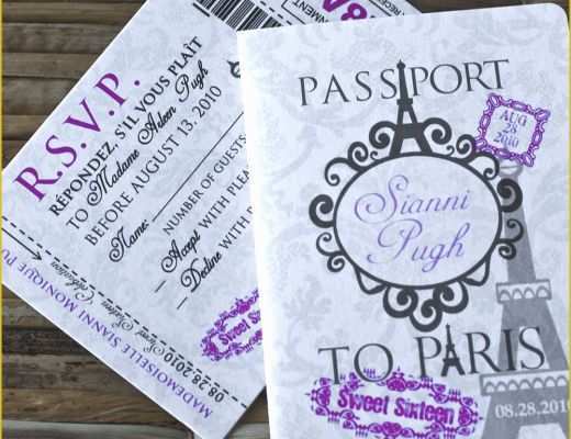 Free Quinceanera Save the Date Templates Of Deposit Passport Invitation or Save the Date Sianni S